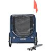 VEVOR Dog Bike Trailer, Supports up to 100 lbs, Pet Cart Bicycle Carrier, Easy Folding Frame with Quick Release Wheels, Universal Bicycle Coupler, Ref